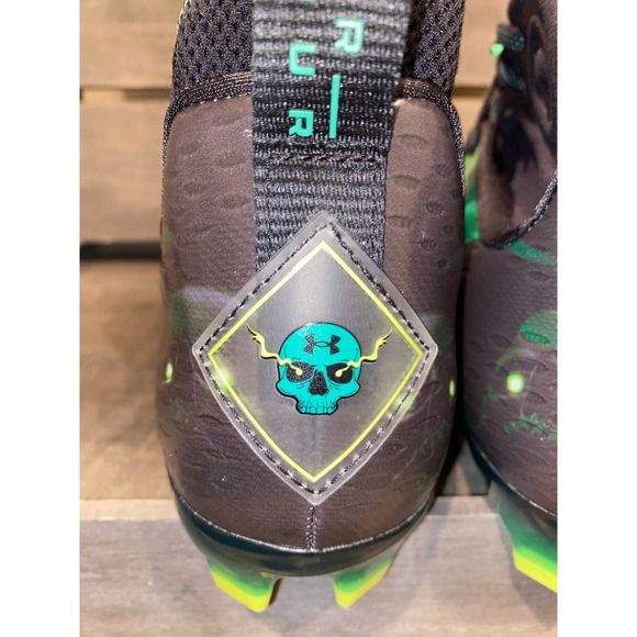 Under Armour UA Spotlight Lux MC 2.0 Football Cleats Sz 10.5 - Slime - Picture 6 of 9